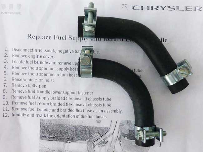 Diesel fuel hose kit for Chrysler 300C