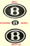Bentley style badge set